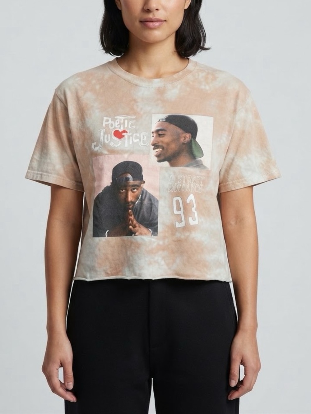 Chemistry Poetic Justice Tupac Tie-Dye Crop Top, size medium
